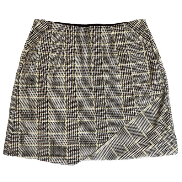 Cabi Pastime Plaid‎ Elastic Waist Tan Skirt Style #3584 Size M - Picture 1 of 6